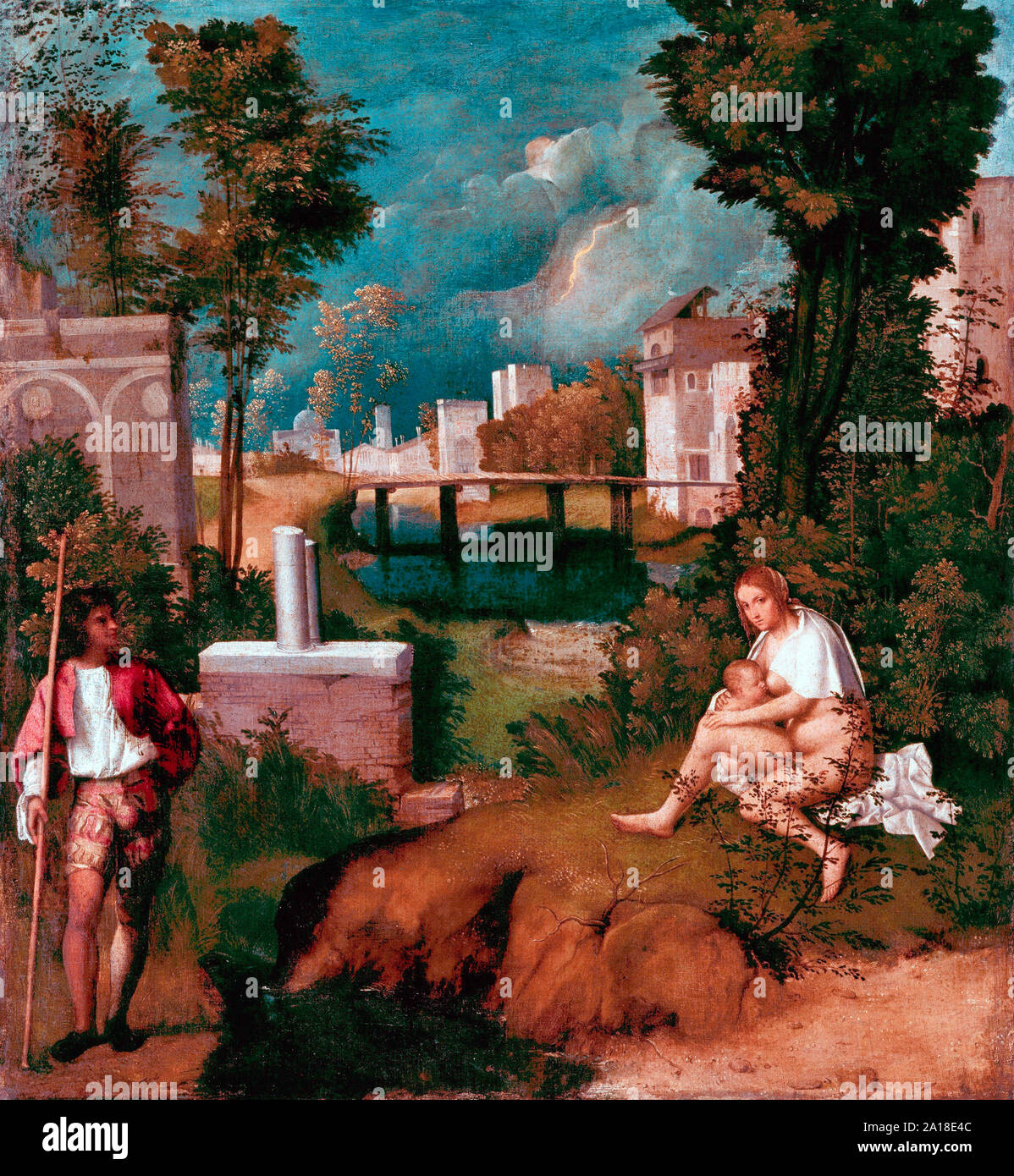 Der Sturm - Giorgione, ca. 1508 Stockfoto