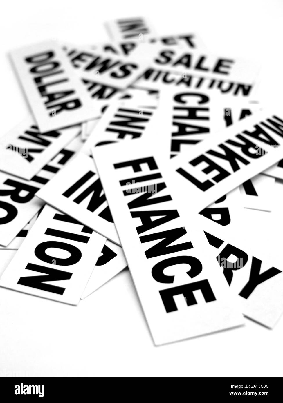 In der Nähe von neue Papier Schlagzeilen Stockfoto