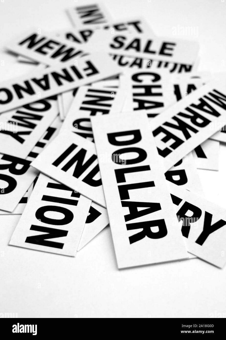 In der Nähe von neue Papier Schlagzeilen Stockfoto