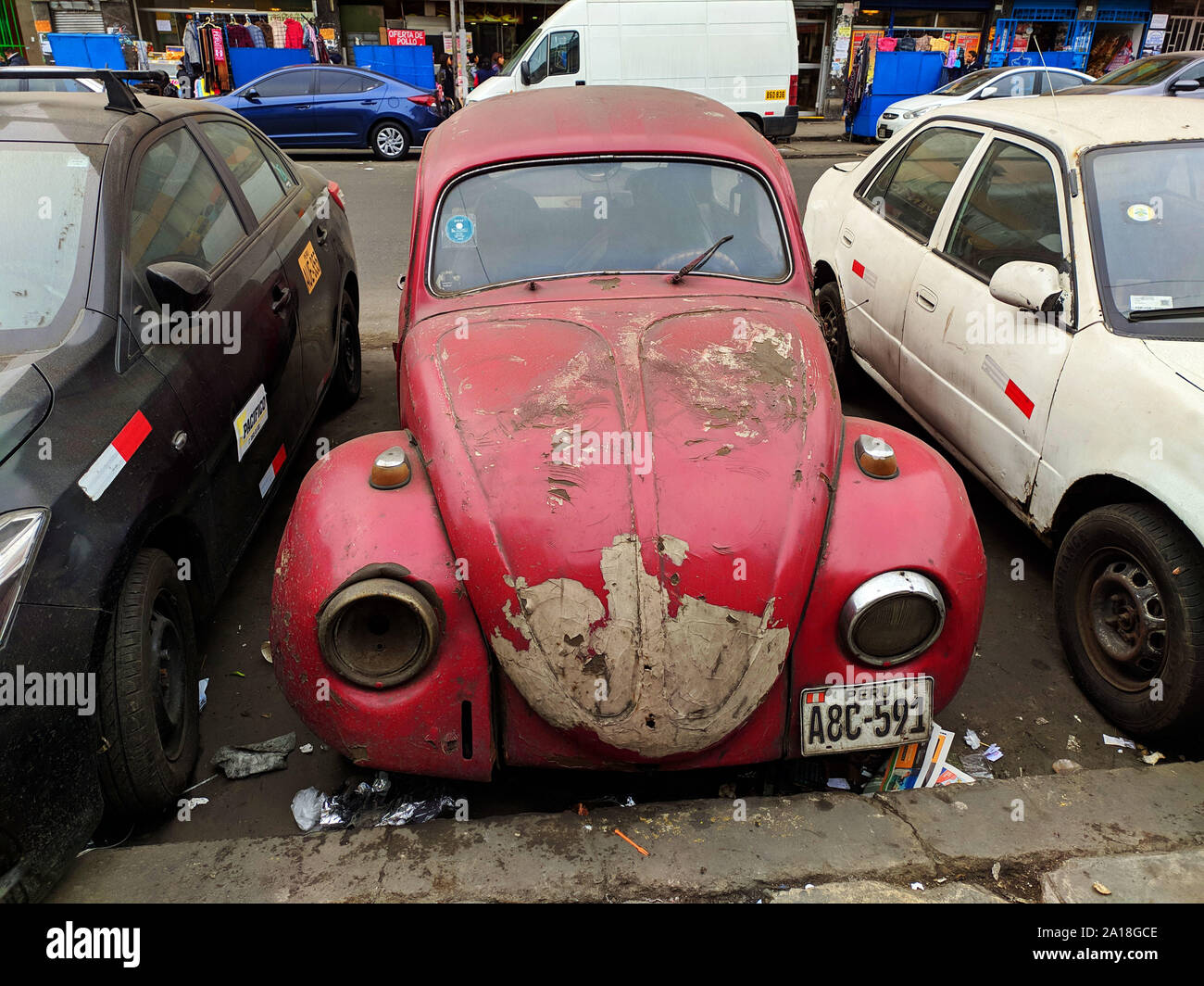 Volkswagen Käfer Auto, vw Deutsche altes Auto Stockfoto