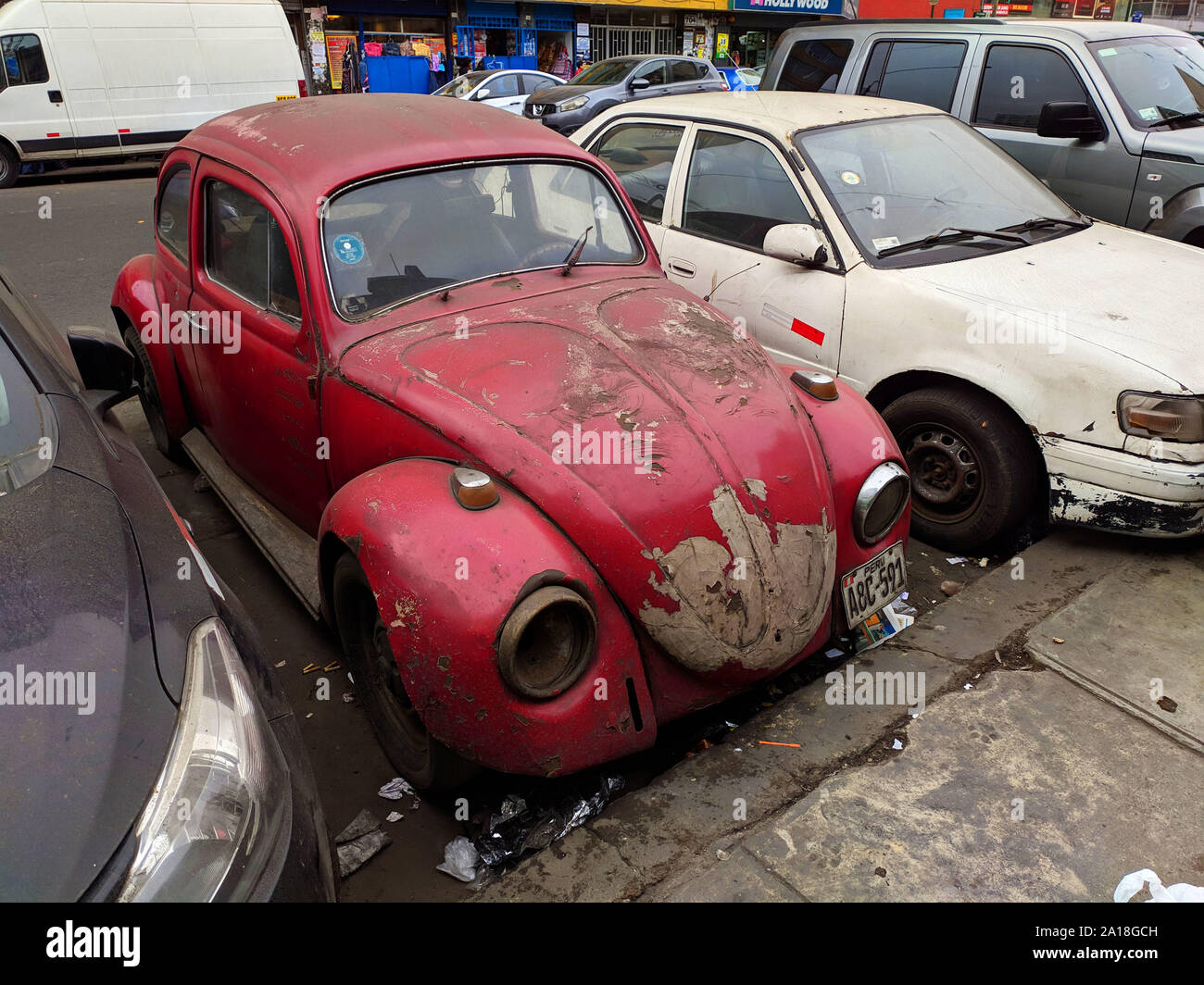 Volkswagen Käfer Auto, vw Deutsche altes Auto Stockfoto