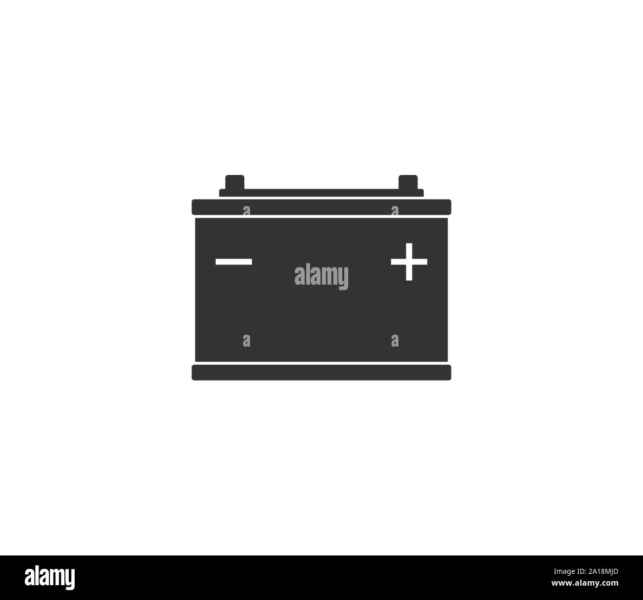 Auto Batterie Symbol. Vector Illustration, flache Bauform. Stock Vektor