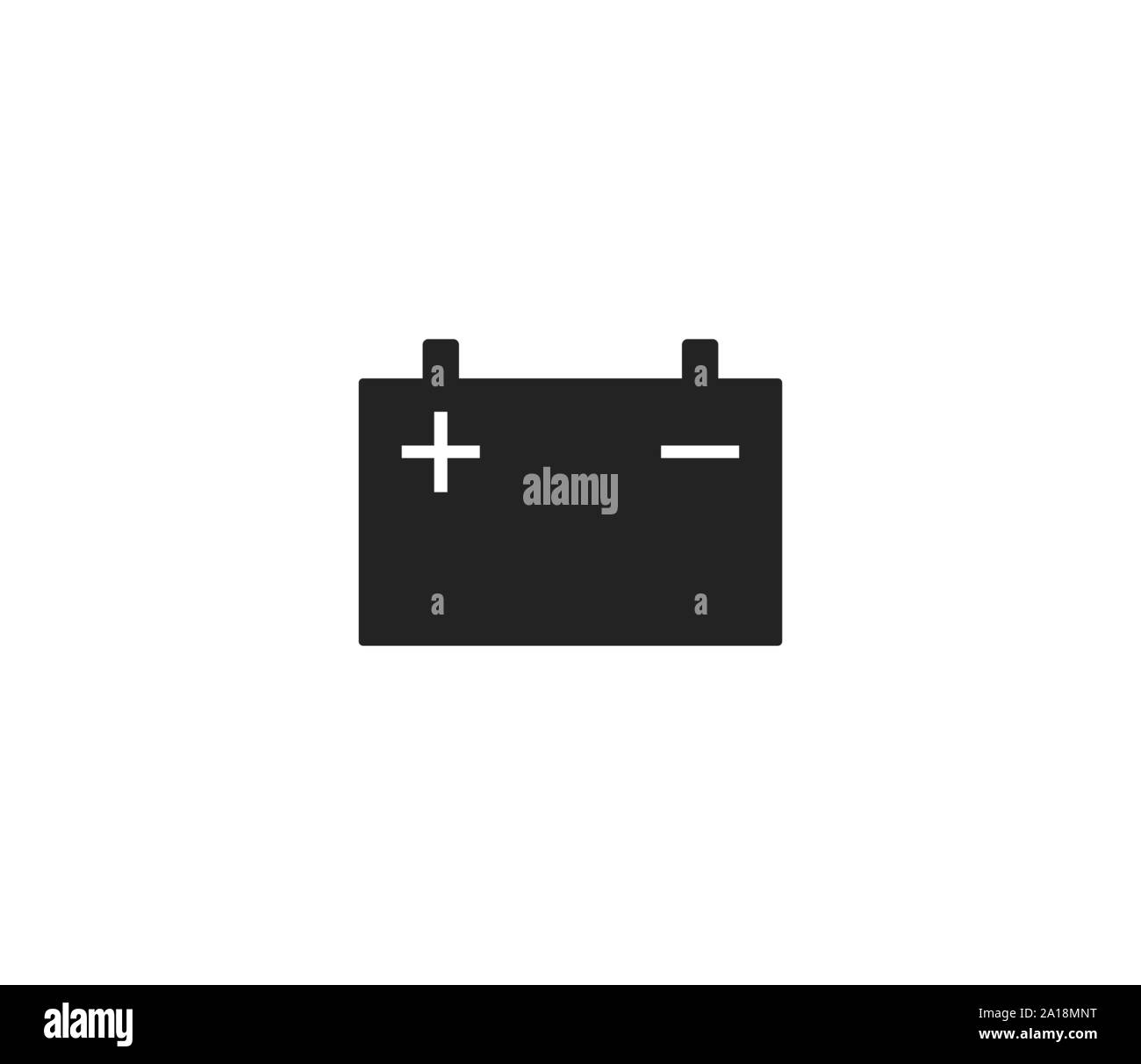 Auto Batterie Symbol. Vector Illustration, flache Bauform. Stock Vektor