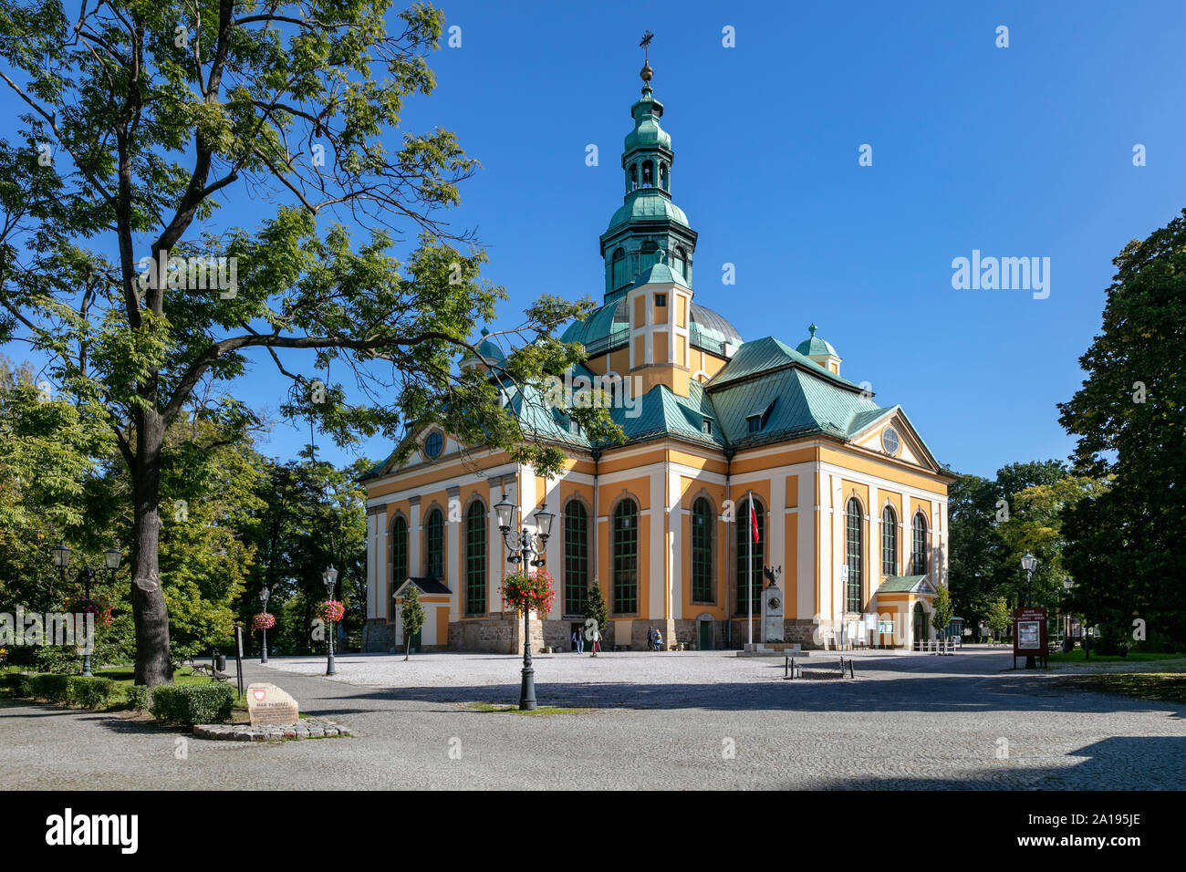 Garnisonkirche, Grace Church in Jelenia Gora, Woiwodschaft Niederschlesien, Polen Stockfoto