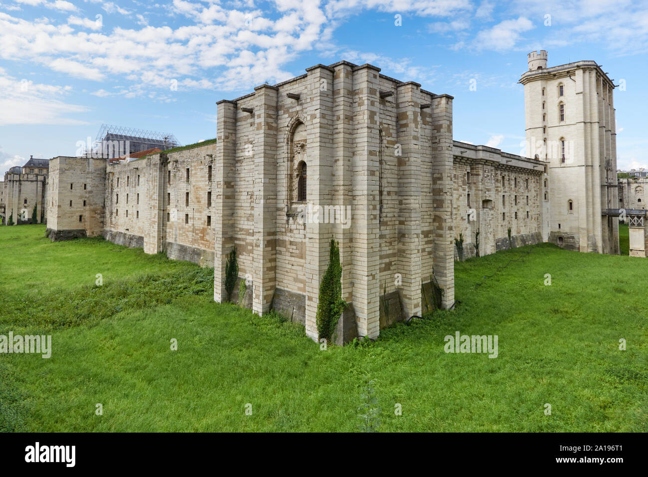 Schloss von Vincennes in Vincennes, Paris. Frankreich. Französischen Königlichen Schloss vom Schloss von Vincennes in Vincennes, Paris. Frankreich. Französischen Königlichen Schloss her Stockfoto