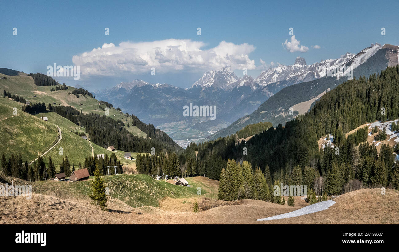 Schweizer Landschaften Sommer Stockfoto