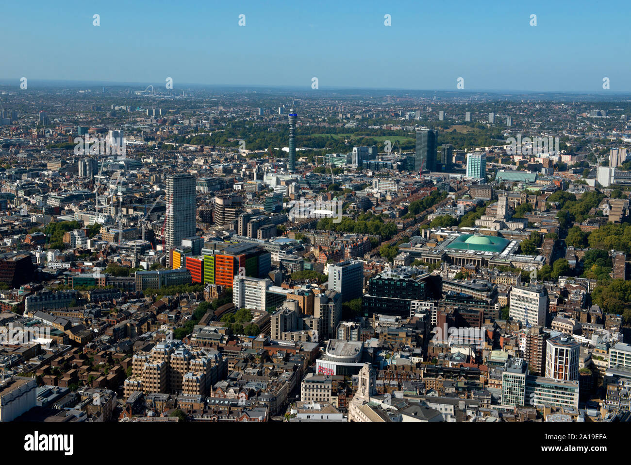 In Soho und das West End, das British Museum und Mittelpunkt mit Charing Cross. Stockfoto