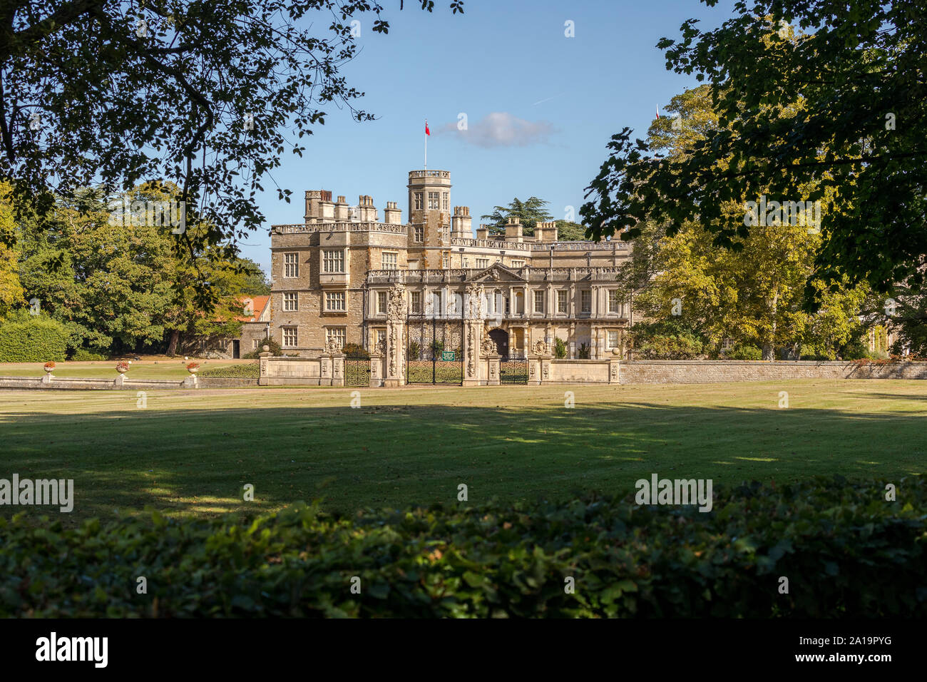 Schloss Ashby House, Northamptonshire, England, UK. Stammsitz der Marquis von Northampton Stockfoto