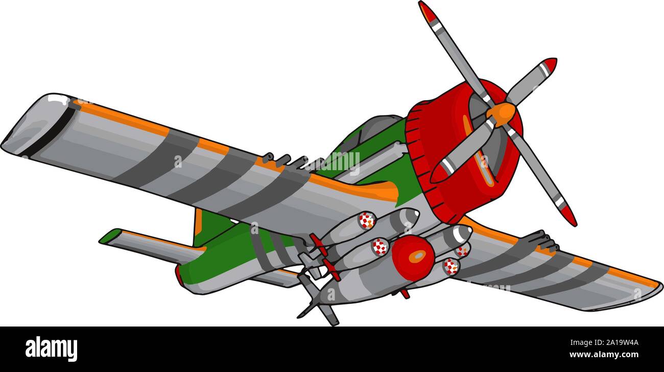 Retro Bomber, Illustration, Vektor auf weißem Hintergrund. Stock Vektor