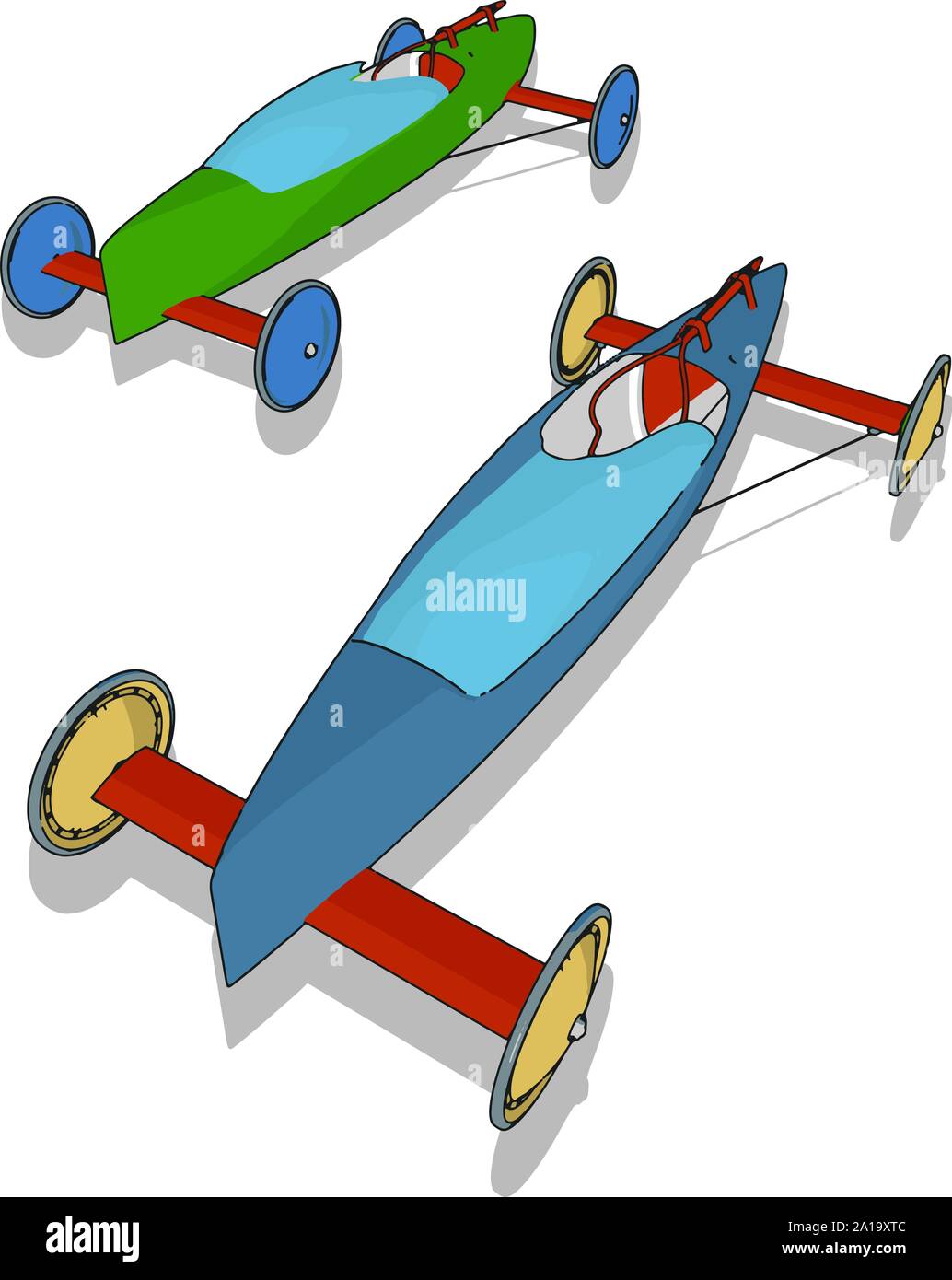 Alte Rennwagen, Illustration, Vektor auf weißem Hintergrund. Stock Vektor