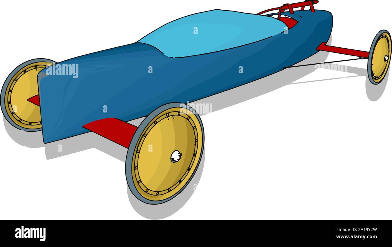 Alte Rennwagen, Illustration, Vektor auf weißem Hintergrund. Stock Vektor