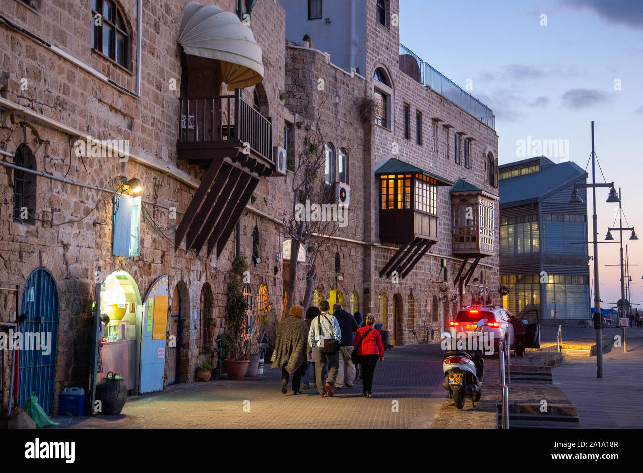 Straße in der Altstadt von Jaffa, Israel Stockfoto