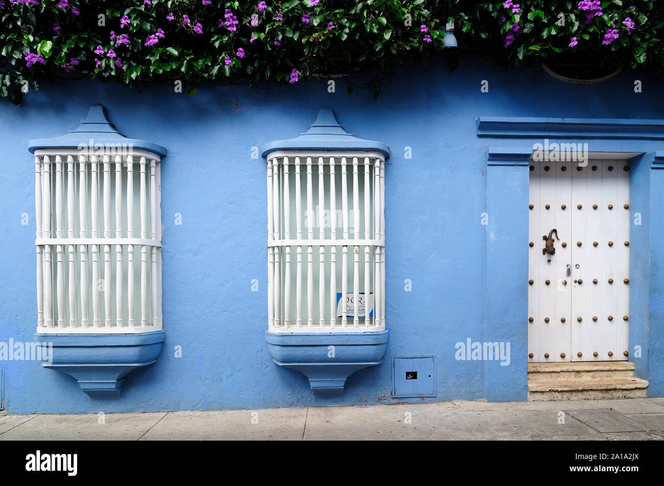 Cartagena - ist die koloniale Stadt in Kolumbien eine Beautifllly Stadt, voller historischer Denkmäler und architektonischen Schätze. Das Bild vorhanden Stockfoto