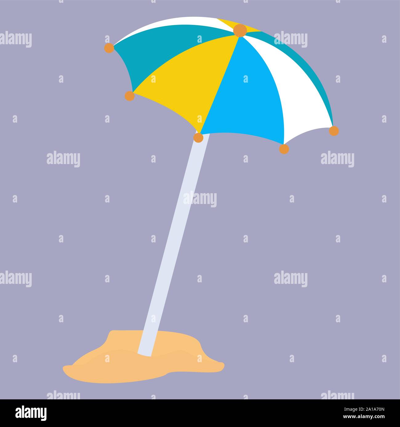 Sonnenschirm, Illustration, Vektor auf weißem Hintergrund. Stock Vektor