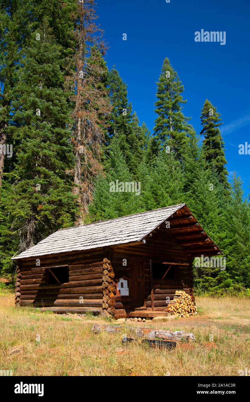 Willow Prairie Kabine, Rogue River National Forest, Oregon Stockfoto