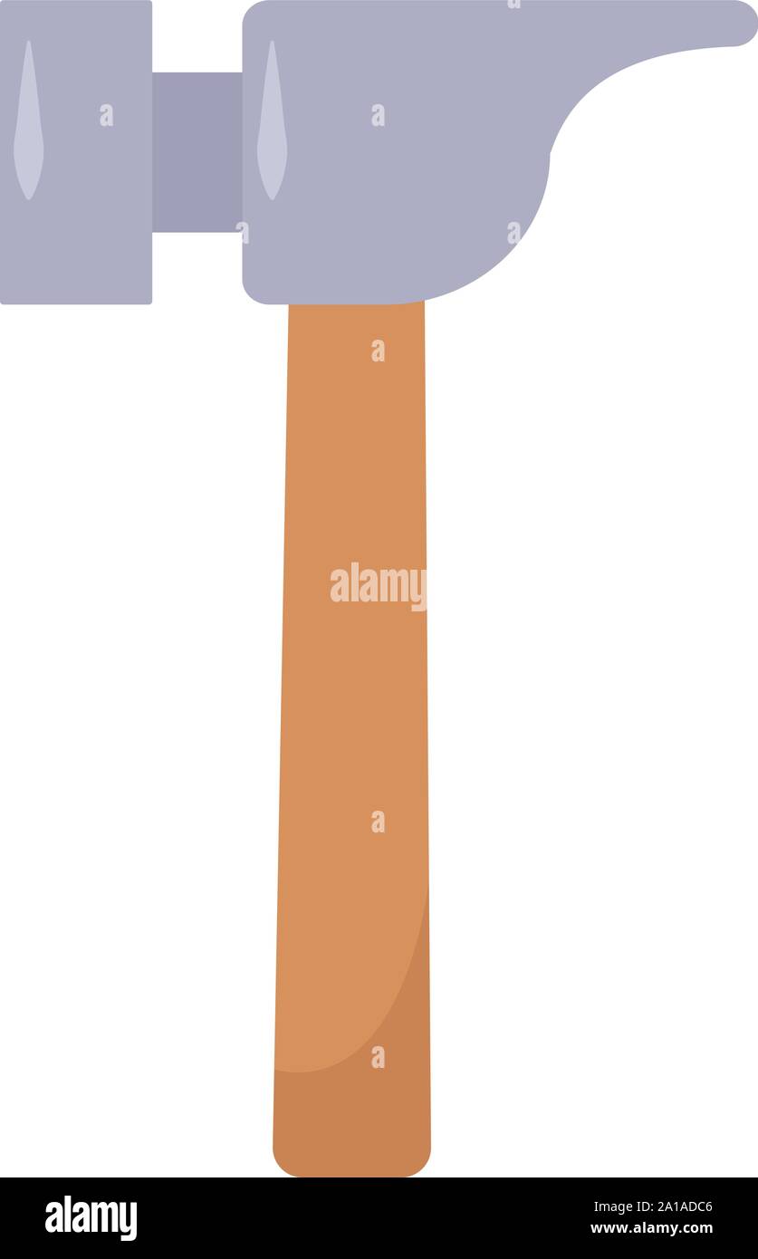 Hammer, Illustration, Vektor auf weißem Hintergrund. Stock Vektor