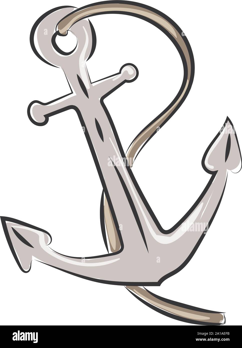 Anker, Illustration, Vektor auf weißem Hintergrund. Stock Vektor