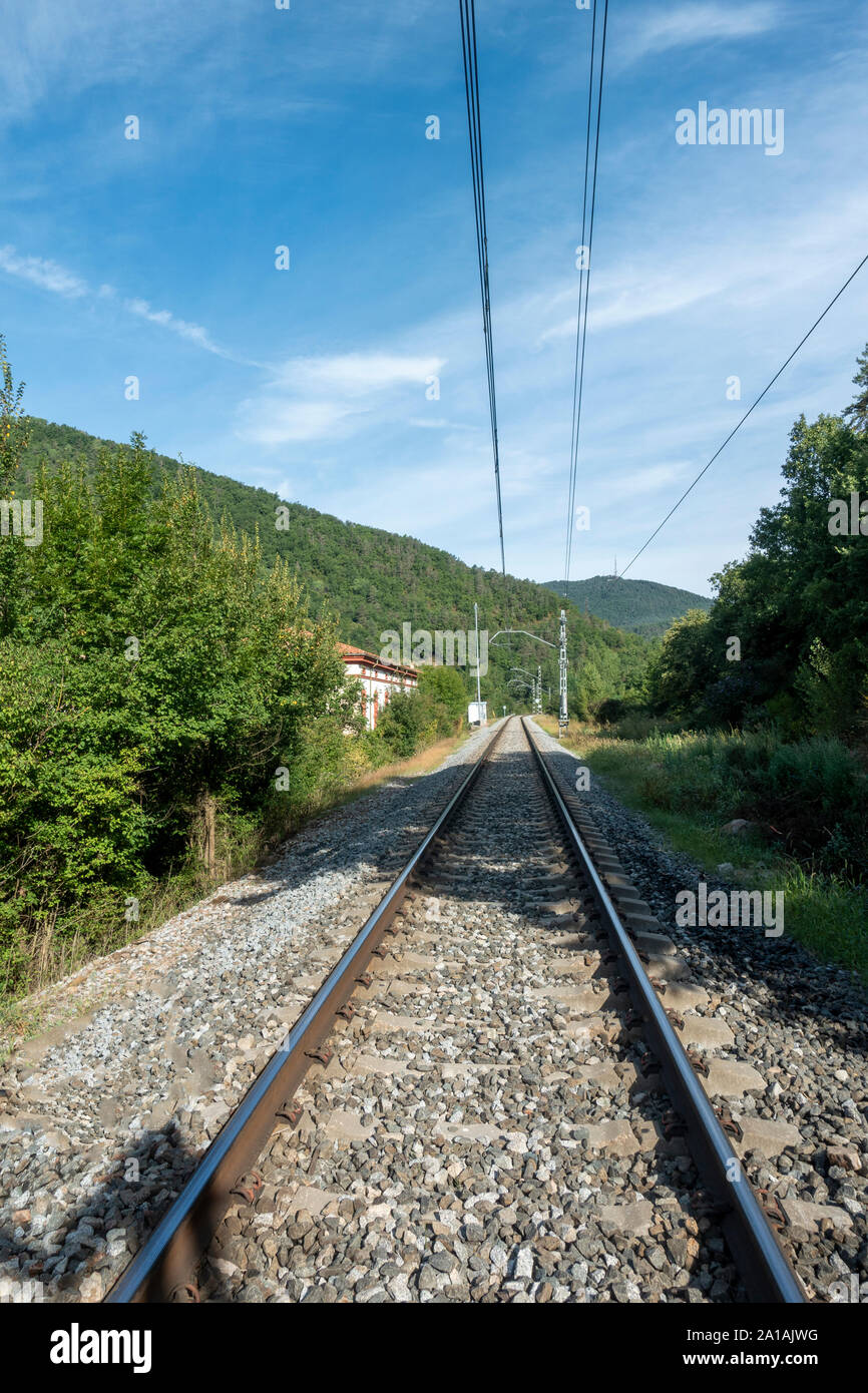 Die ter Route durch das Innere von Girona, Spanien Stockfoto