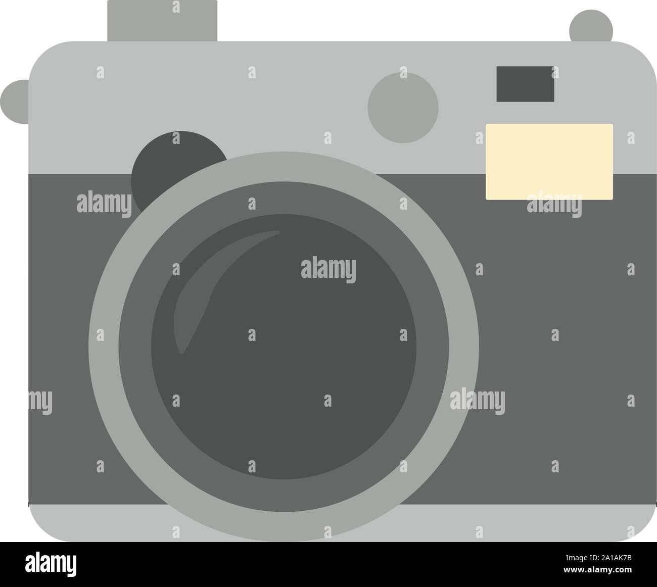 Foto Kamera, Illustration, Vektor auf weißem Hintergrund. Stock Vektor