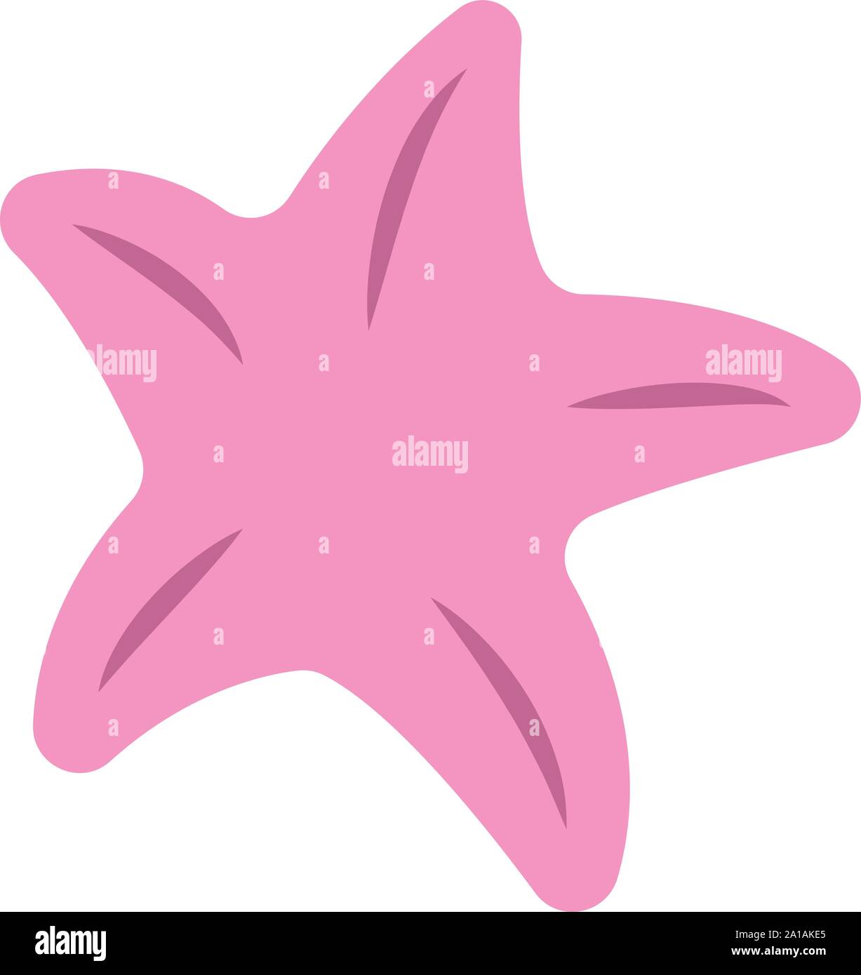 Pink Starfish, Illustration, Vektor auf weißem Hintergrund. Stock Vektor
