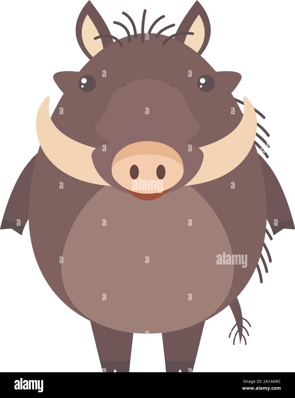 Pumba, Illustration, Vektor auf weißem Hintergrund. Stock Vektor