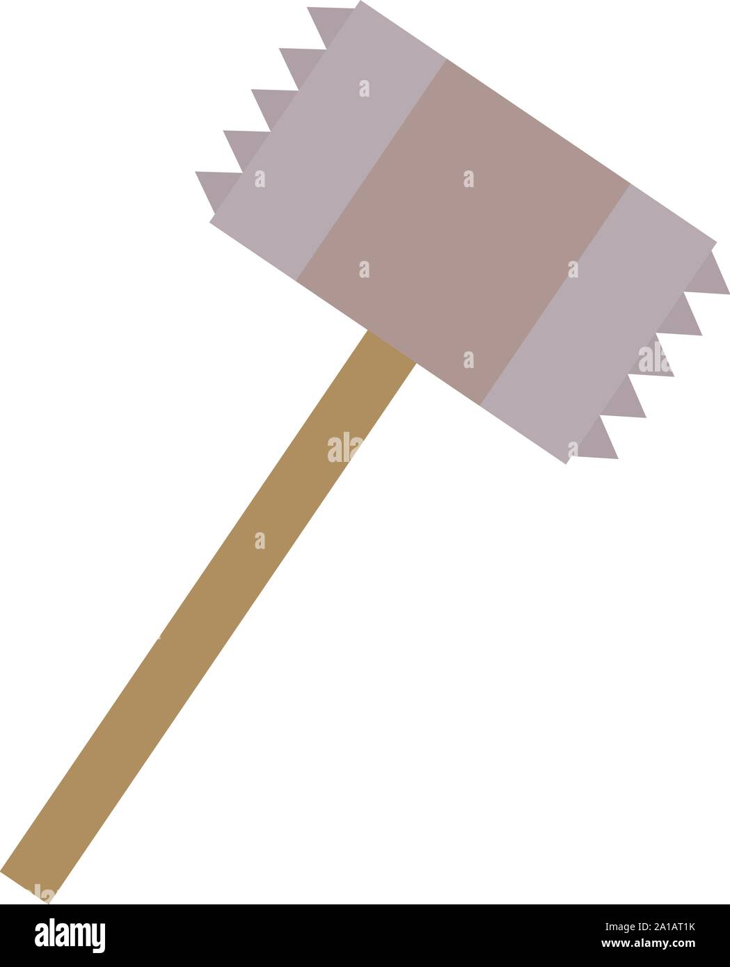 Steak hammer, Illustration, Vektor auf weißem Hintergrund. Stock Vektor