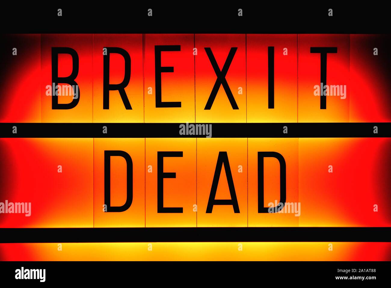 Brexit Tot, Leuchtreklame, Konzept, Konzepte Stockfoto