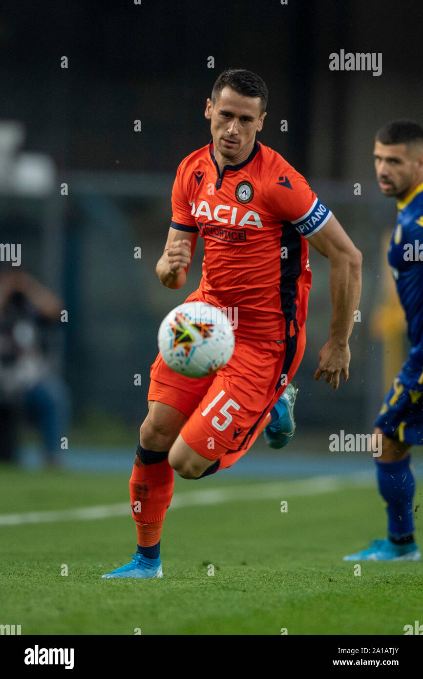 Kevin Lasagne (Udinese); 24. September; 2019 - Fußball: Italienische Meisterschaft 2019 2020; 4 Tag; Übereinstimmung zwischen Hellas Verona 0-0 Udinese an Marcantonio Bentegodi Stadium; Verona, Italien;;;;;;;; (Foto durch aicfoto) (Italien) [0855] Stockfoto