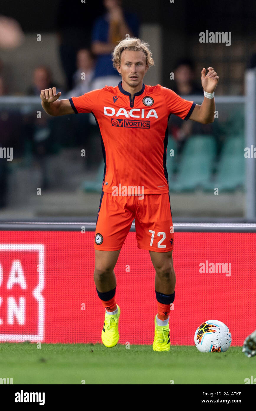 Antonin Barak (Udinese); 24. September; 2019 - Fußball: Italienische Meisterschaft 2019 2020; 4 Tag; Übereinstimmung zwischen Hellas Verona 0-0 Udinese an Marcantonio Bentegodi Stadium; Verona, Italien;;;;;;;; (Foto durch aicfoto) (Italien) [0855] Stockfoto