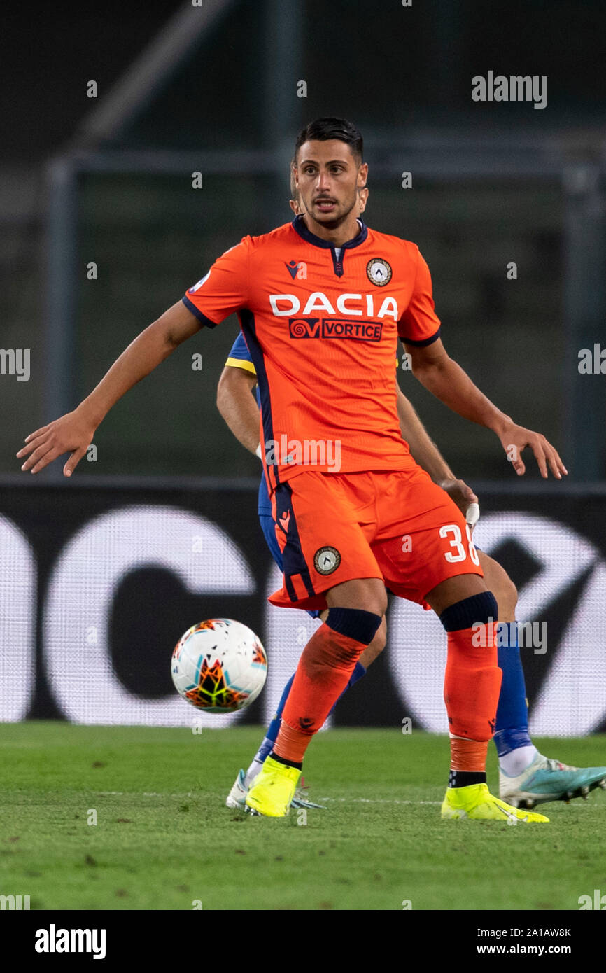 Rolando Mandragora (Udinese); 24. September; 2019 - Fußball: Italienische Meisterschaft 2019 2020; 4 Tag; Übereinstimmung zwischen Hellas Verona 0-0 Udinese an Marcantonio Bentegodi Stadium; Verona, Italien;;;;;;;; (Foto durch aicfoto) (Italien) [0855] Stockfoto