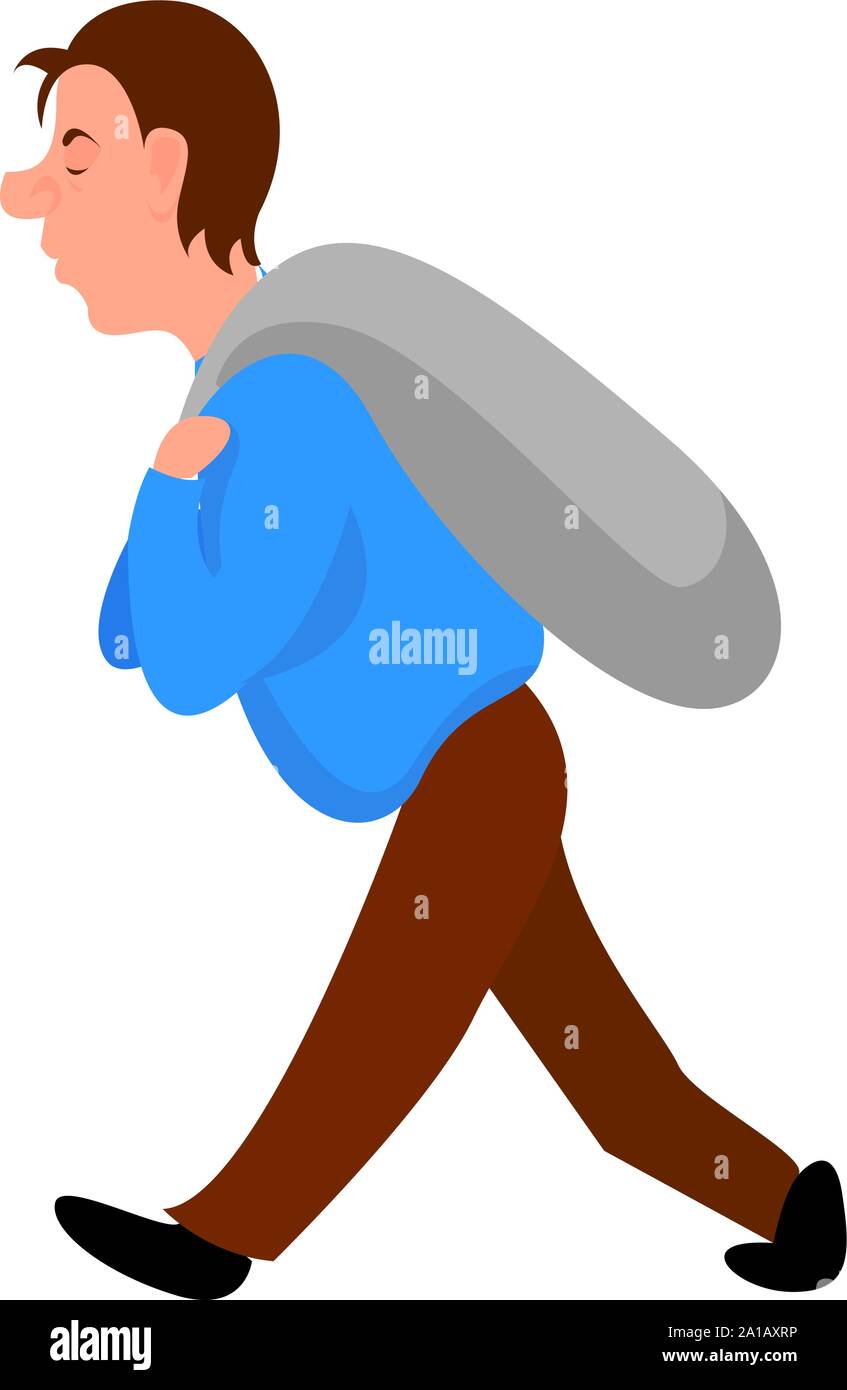 Menschen arbeiten, Illustration, Vektor auf weißem Hintergrund. Stock Vektor