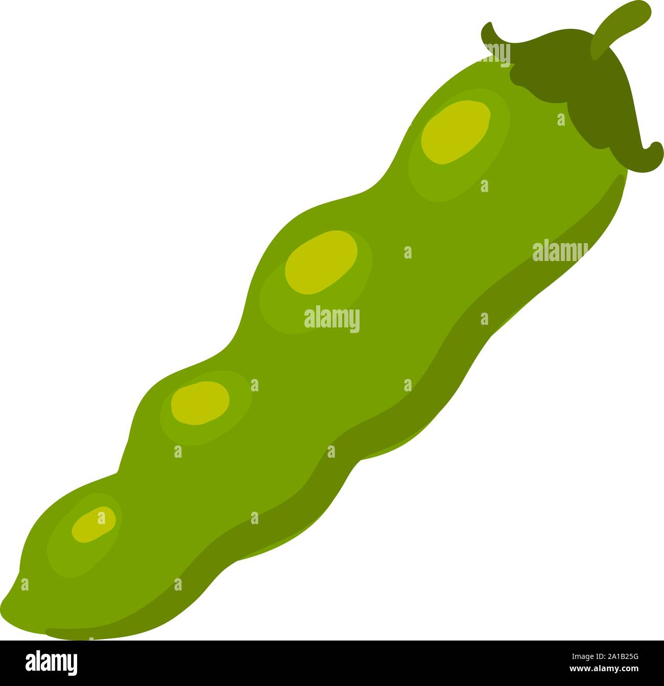 Flache Bohnen, Illustration, Vektor auf weißem Hintergrund. Stock Vektor