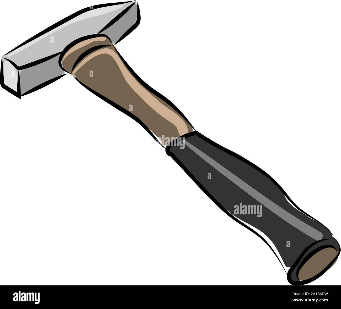 Hammer, Illustration, Vektor auf weißem Hintergrund. Stock Vektor