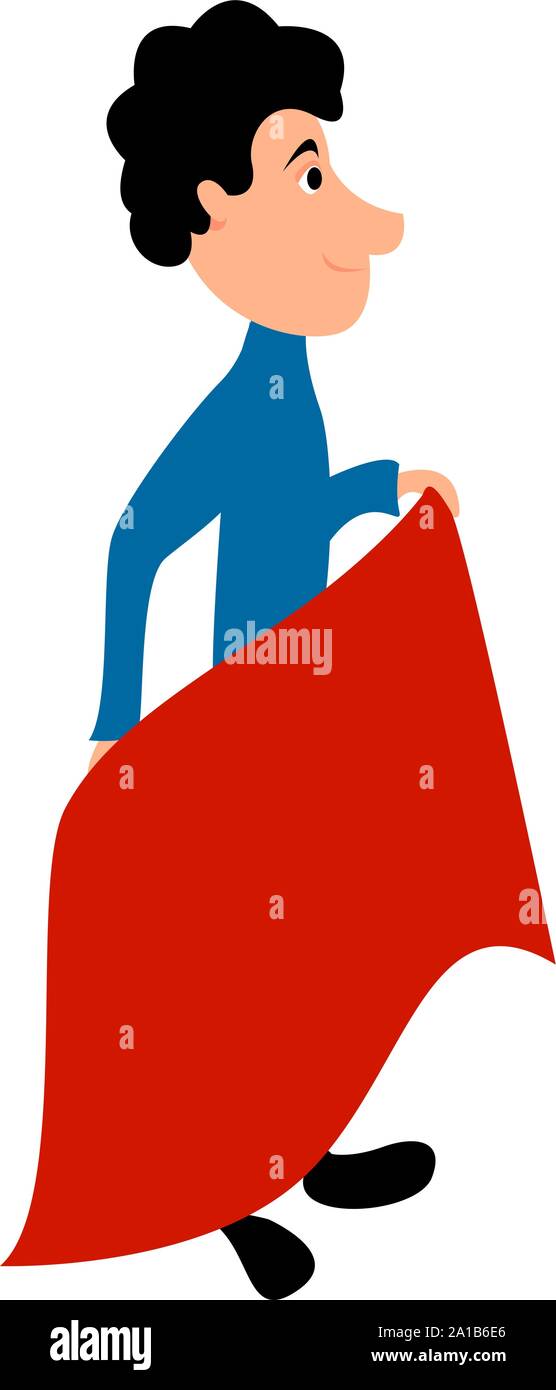 Toreador, Illustration, Vektor auf weißem Hintergrund. Stock Vektor