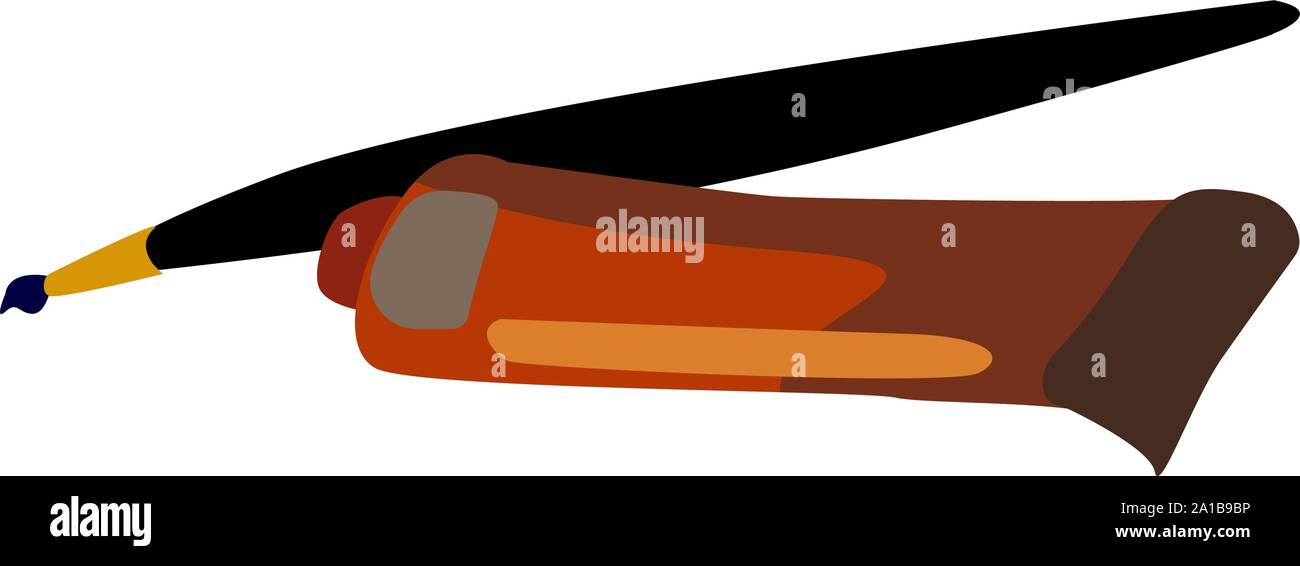 Öl Farbe, Illustration, Vektor auf weißem Hintergrund. Stock Vektor