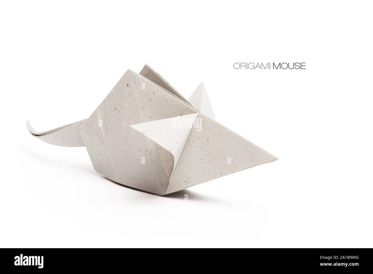 Origami Maus grau Stockfoto