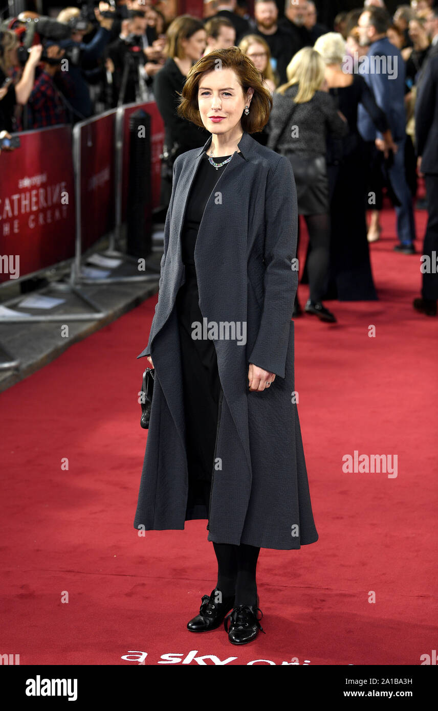 Gina McKee die Teilnahme an der Katharina die Große Siebung an Curzon Theater, Mayfair, London. Stockfoto