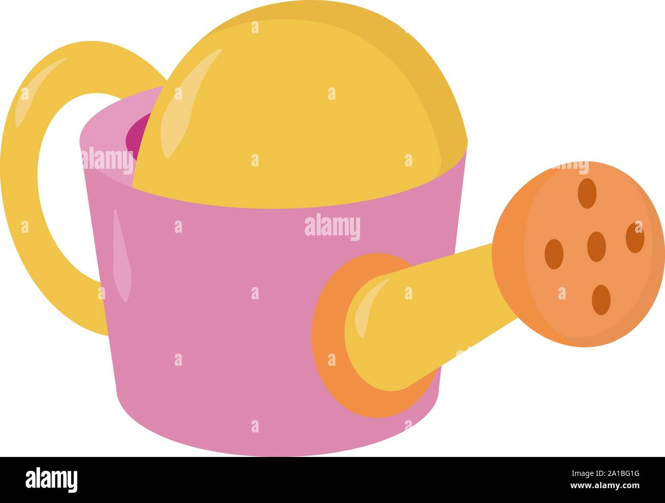 Gießkanne, Illustration, Vektor auf weißem Hintergrund. Stock Vektor