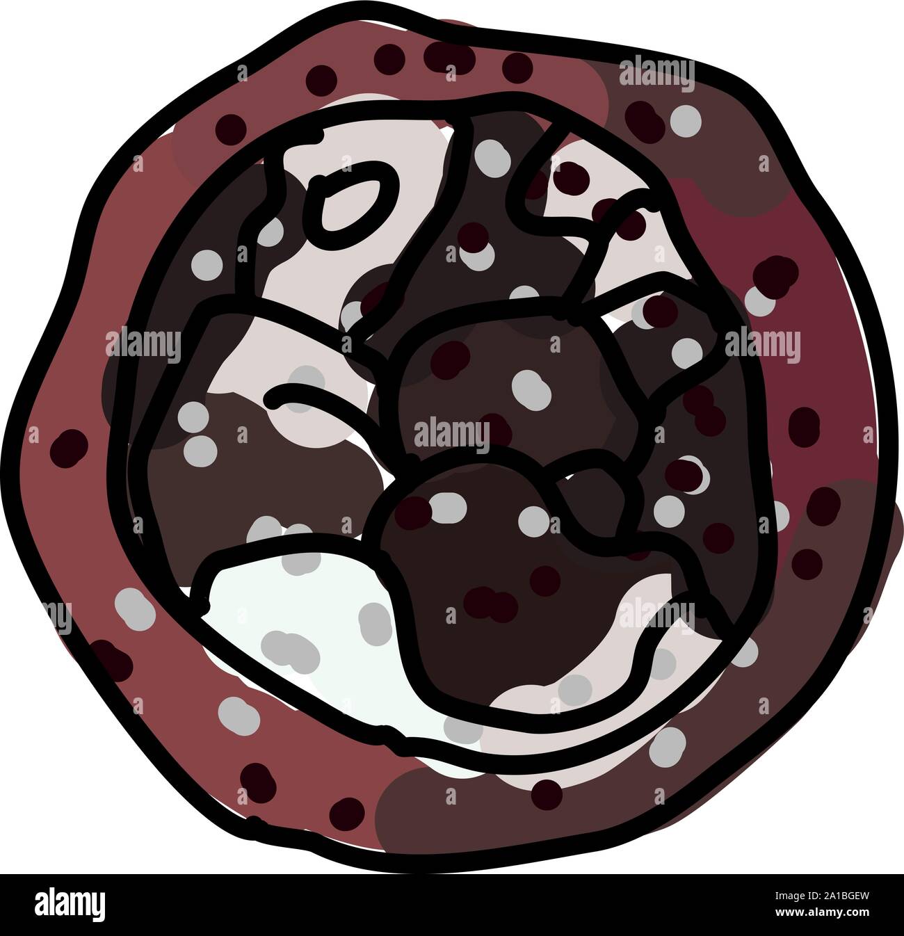 Süße Krapfen, Illustration, Vektor auf weißem Hintergrund. Stock Vektor