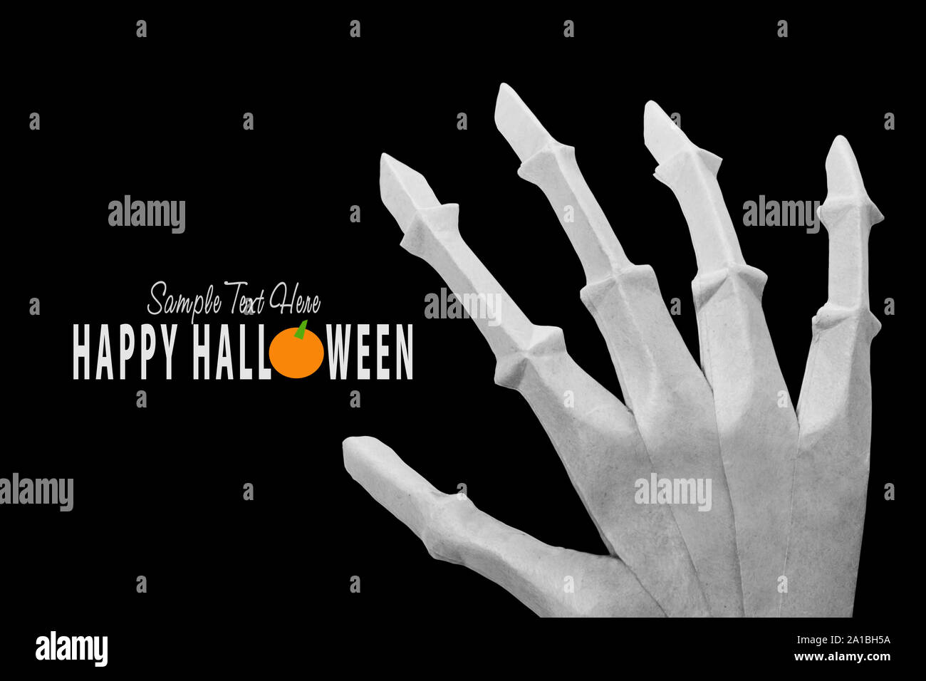 Origami skeletone Hand Stockfoto
