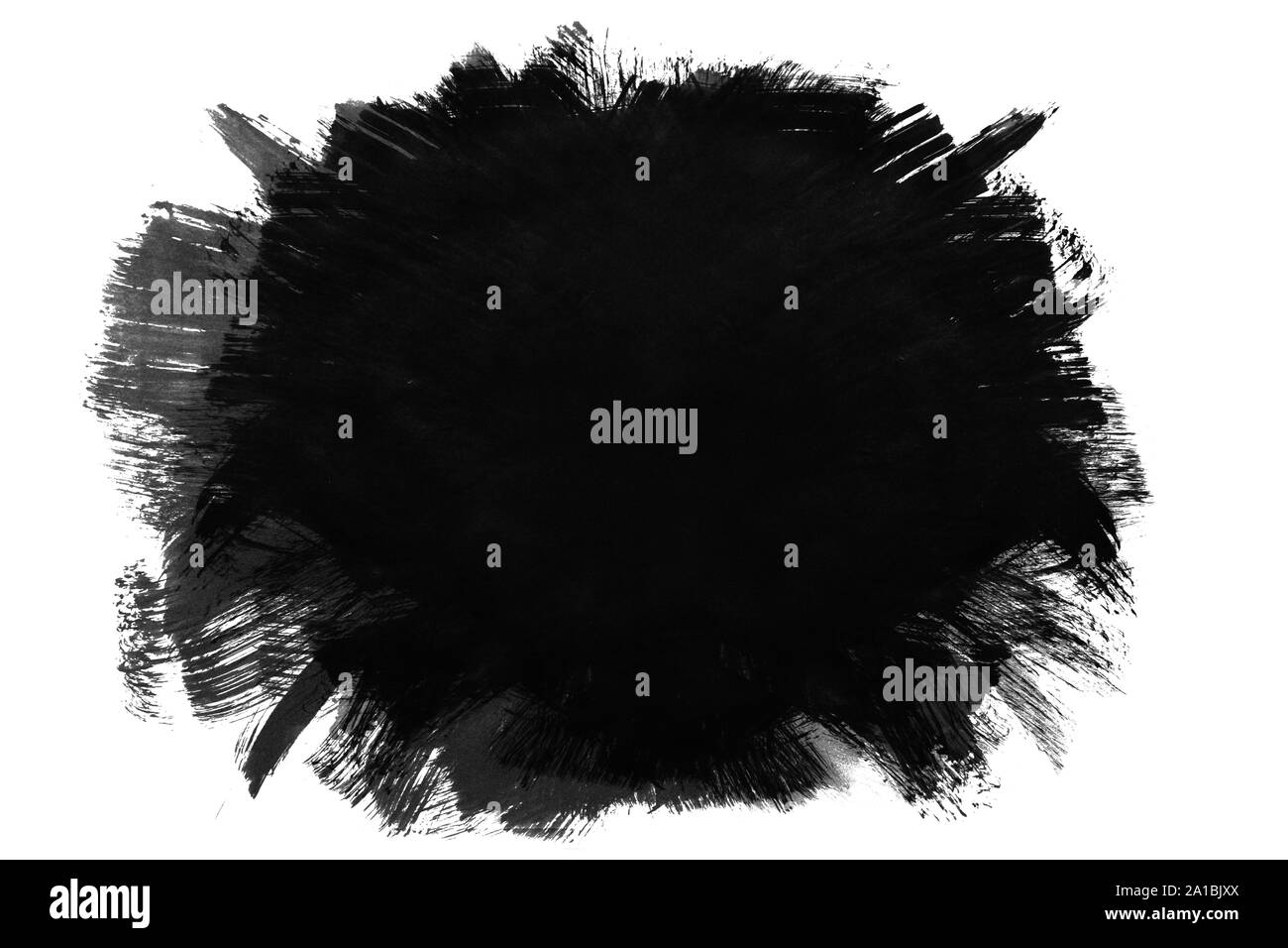 Schmutziger schwarzer Tintenfleck Stockfoto
