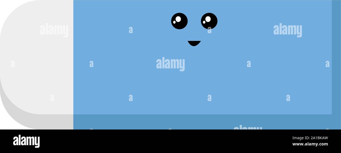 Radiergummi, Illustration, Vektor auf weißem Hintergrund. Stock Vektor