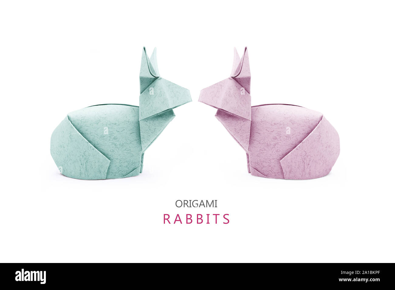 Origami Papier Kaninchen Stockfoto