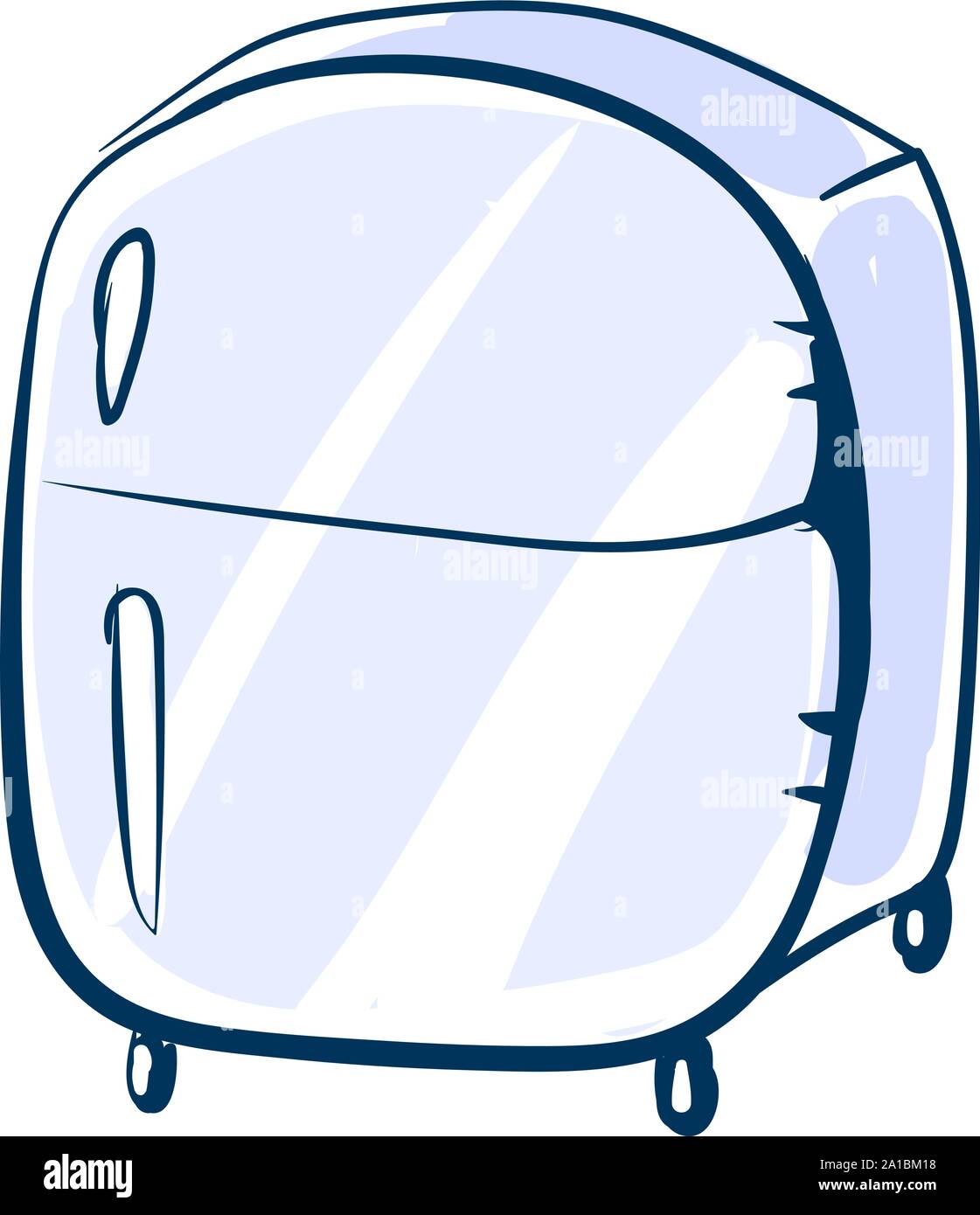 Fat Kühlschrank, Illustration, Vektor auf weißem Hintergrund. Stock Vektor