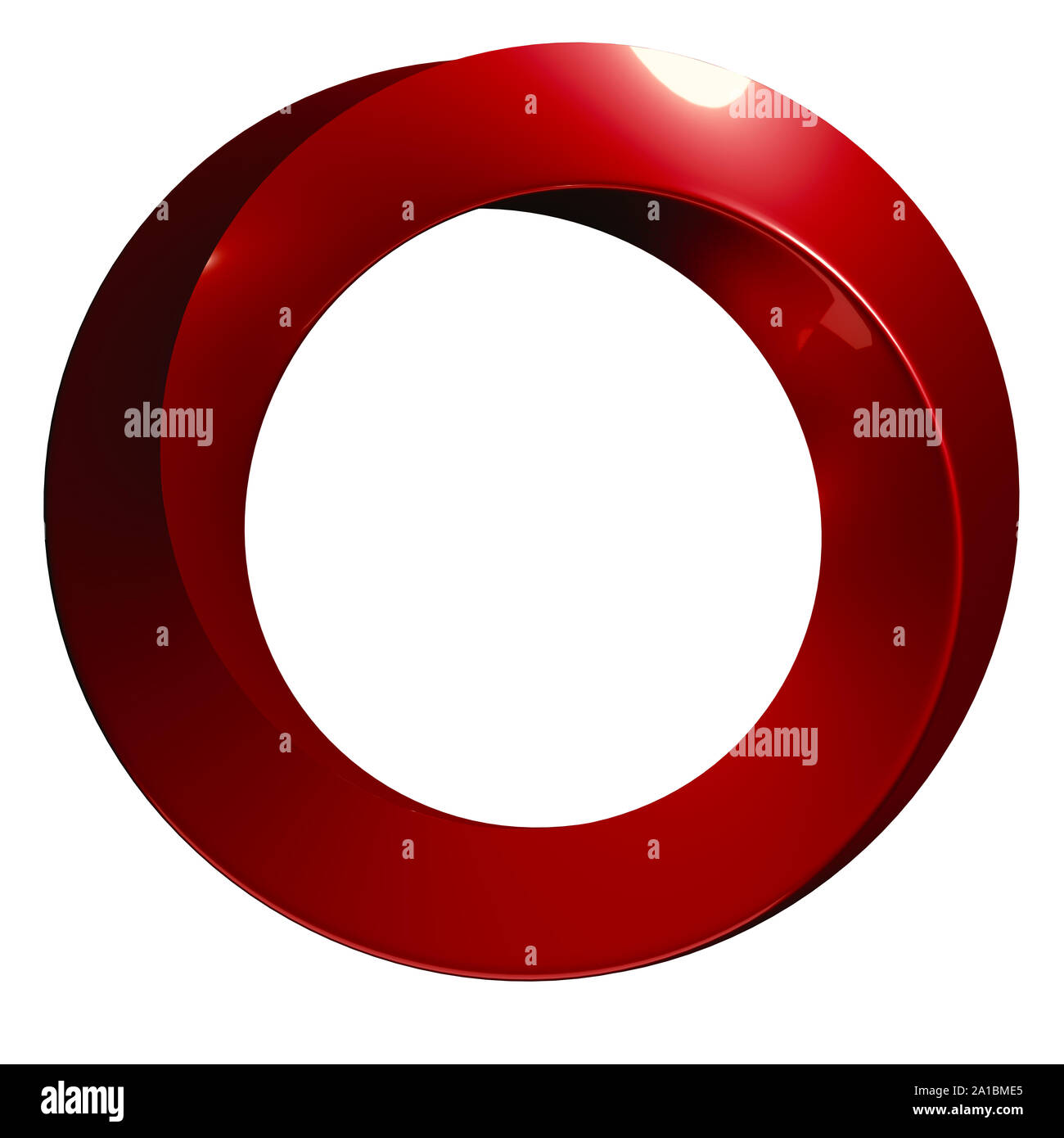 3D-Rendering einer Moebius Ring Stockfoto