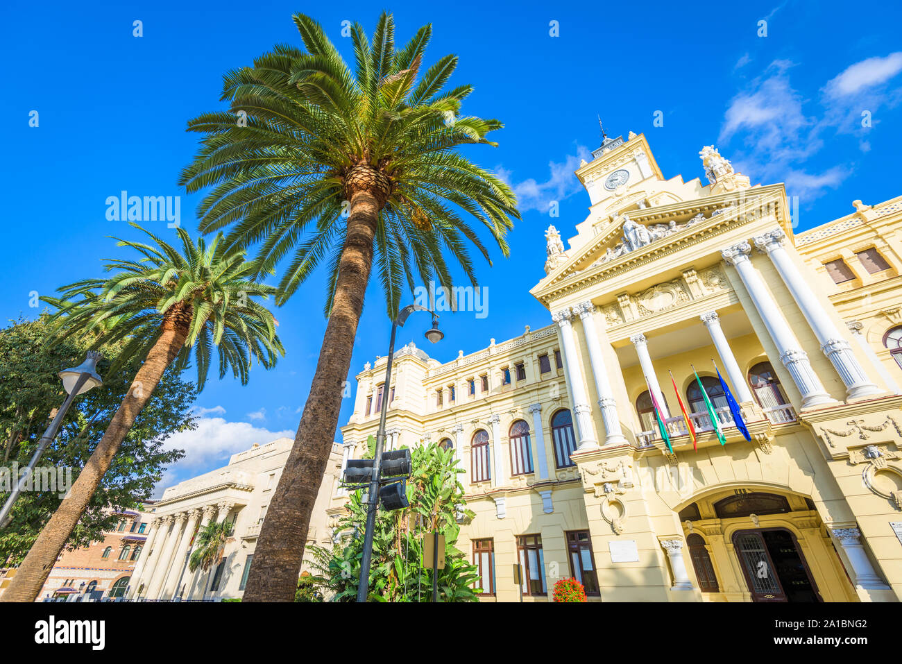 Malaga, Spanien Rathaus Stockfoto