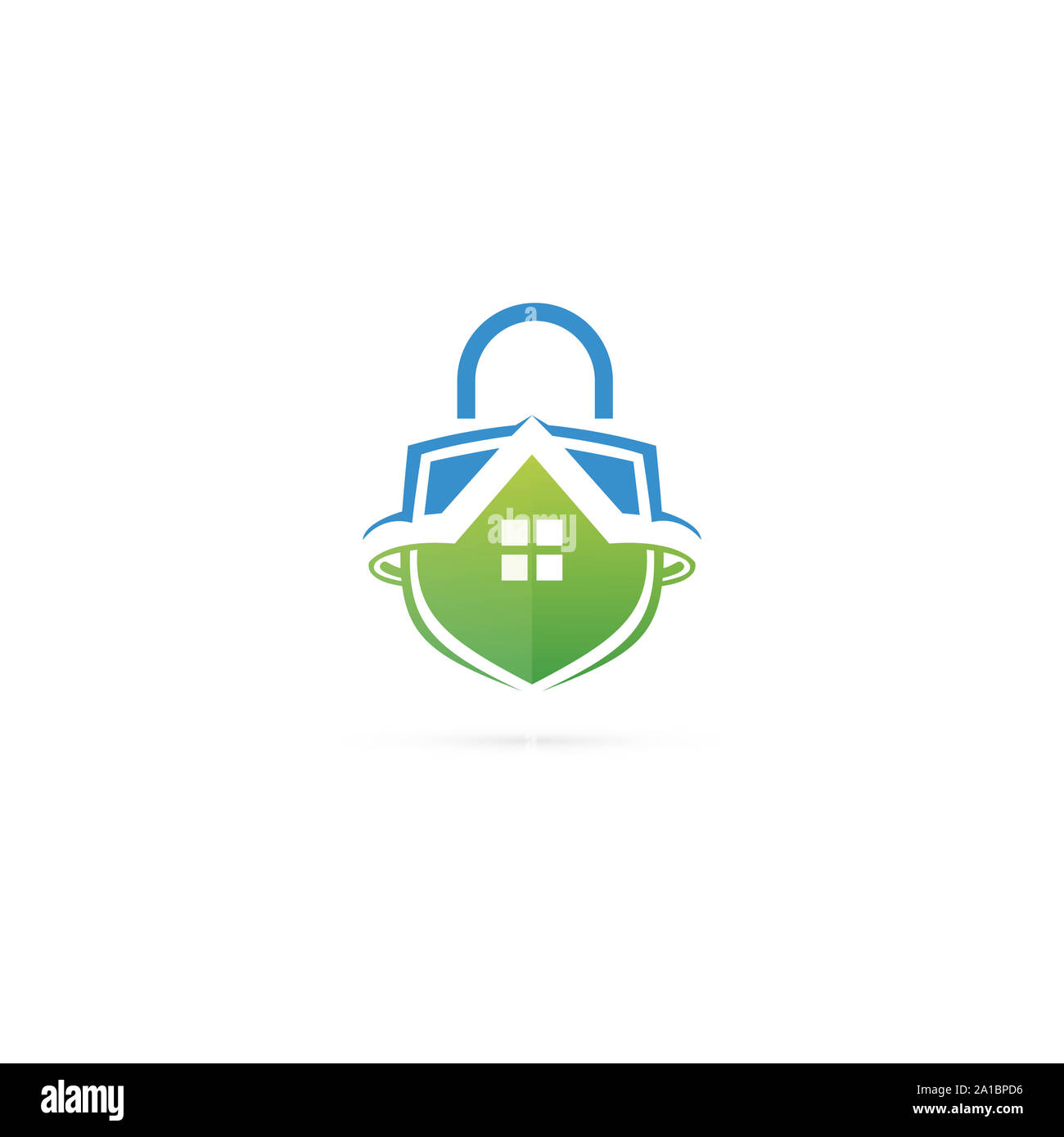 Home Secure Logo Design Template Stockfoto