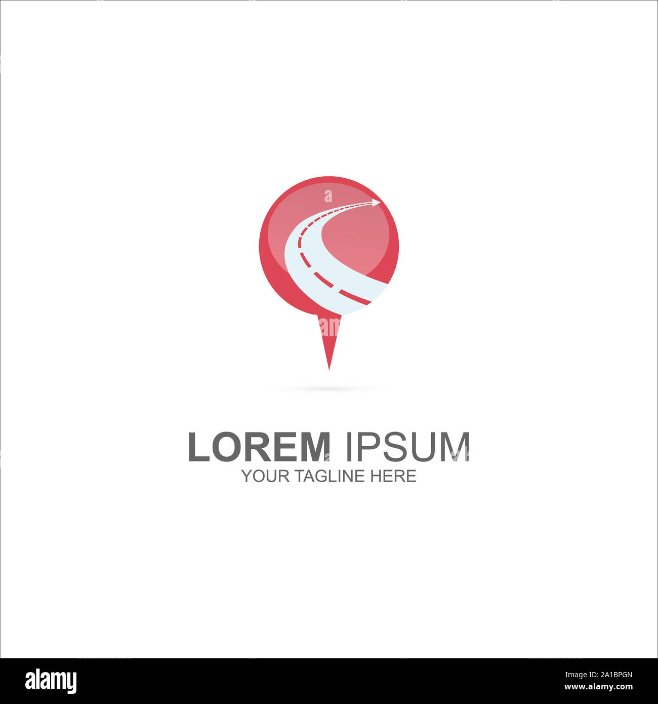 Ort Locator Logo Design Template Stockfoto