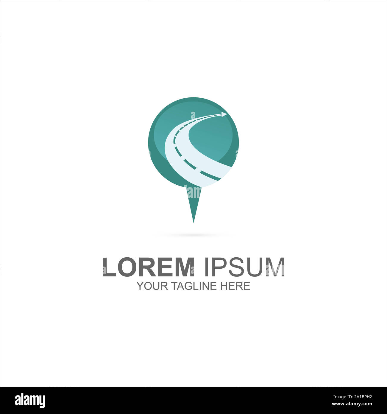 Ort Locator Logo Design Template Stockfoto