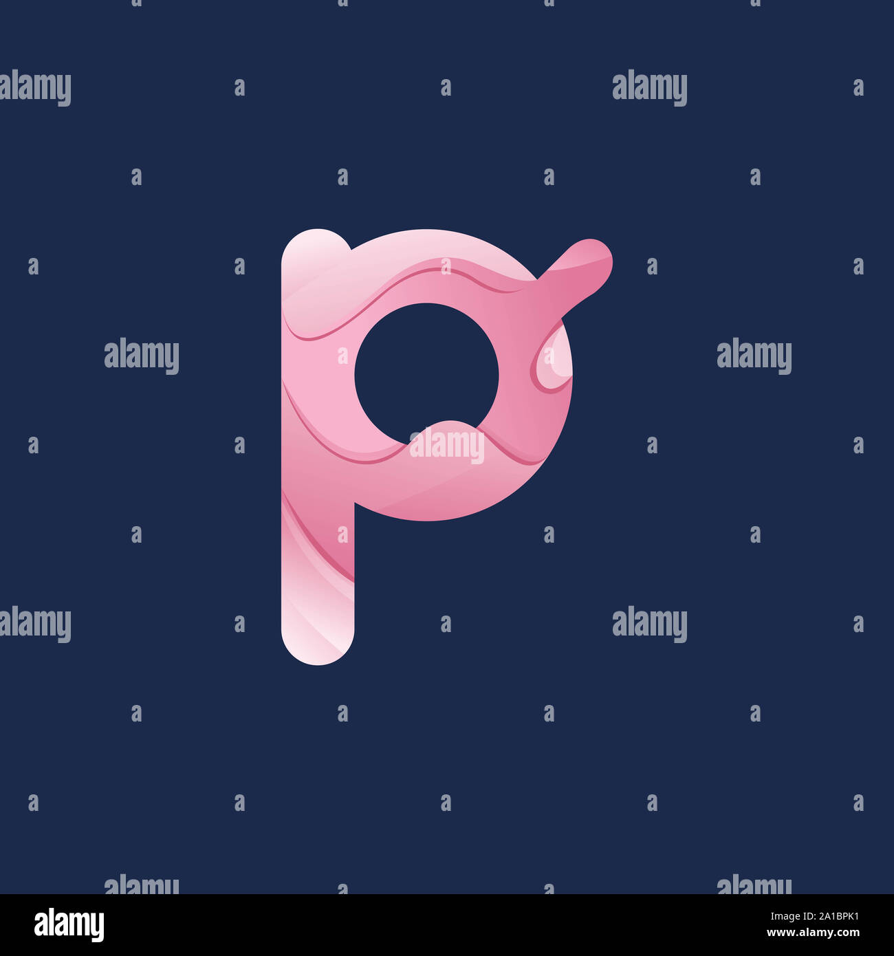 Pro Marke Buchstabe P Logo Design Templates Stockfoto